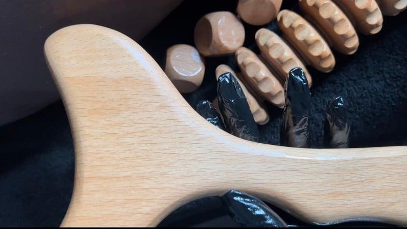 Woodtherapy tools used for body sculpting treatments